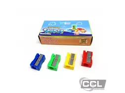 Apontador de pl�stico comum Leo&Leo - 4529 caixa com 24 unidades
