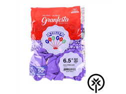 Bal�o n� 6,5 redondo liso lil�s pacote com 50 unidades