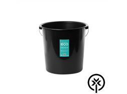 Balde pl�stico 10L preto recycle Plasvale 163