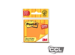 Bloco post-it 654 laranja 76mm x 76mm com 45 folhas 3M