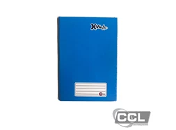Caderno brochur�o 1/4 capa dura costurado - 96 folhas azul M�xima