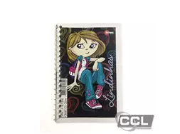 Caderno espiral capa flex�vel 1/4 - 48 folhas M�xima