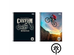 Caderno universit�rio espiral capa flex�vel pepper 80 folhas Tilibra