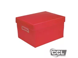 Caixa organizadora m�dia 37cm x 28cm x 21cm vermelha Polibr�s - unidade