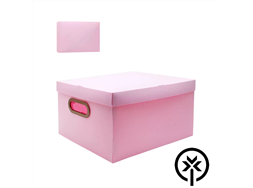 Caixa organizadora m�dia linho rosa pastel prot�a Dello 2192WP - unidade