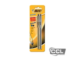 Caneta esferogr�fica 1.0mm Bic cristal Celebration com 2 unidades azul/preta