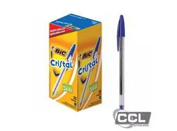 Caneta esferogr�fica Bic cristal azul caixa com 50 unidades
