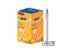 Caneta esferogr�fica Bic fina 0,8 azul - unidade