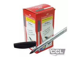 Caneta esferogr�fica Faber-Castell trilux preta