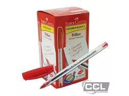 Caneta esferogr�fica Faber-Castell trilux vermelha