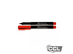 Caneta para retroprojetor ponta m�dia vermelha Faber Castell