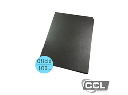 Capa para encaderna��o of�cio preto couro Lassane com 100 unidades