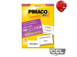Cart�o visita branco 7088 com 100 unidades Pimaco
