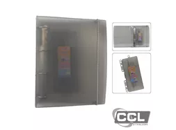 Conjunto fich�rio 4 argolas + estojo escolar teen box fum� Acrimet