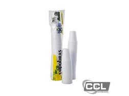 Copo descart�vel 200ml pp branco com 100 unidades Copobr�s
