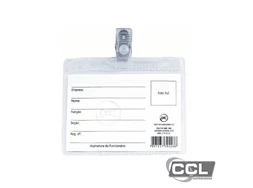 Crach� 10,5cmx7cm horizontal com presilha 50 unidades DAC-450