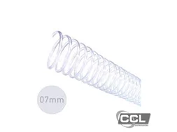 Espiral para encaderna��o 0,7mm para 25 folhas com 100 unidades cristal