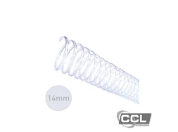 Espiral para encaderna��o 14mm para 85 folhas com 100 unidades cristal