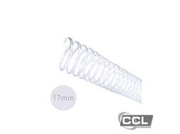 Espiral para encaderna��o 17mm para 100 folhas com 100 unidades cristal