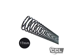 Espiral para encaderna��o 17mm para 100 folhas com 100 unidades preto