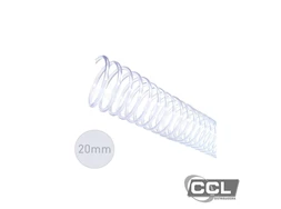 Espiral para encaderna��o 20mm para 120 folhas com 70 unidades cristal