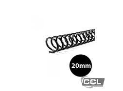 Espiral para encaderna��o 20mm para 120 folhas com 70 unidades preto