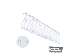 Espiral para encaderna��o 25mm para 160 folhas com 45 unidades cristal