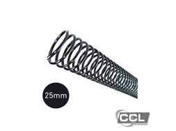 Espiral para encaderna��o 25mm para 160 folhas com 45 unidades preto