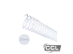 Espiral para encaderna��o 33mm para 250 folhas com 25 unidades cristal