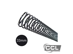 Espiral para encaderna��o 33mm para 250 folhas com 25 unidades preto