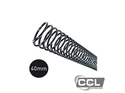 Espiral para encaderna��o 40mm para 350 folhas com 20 unidades preto