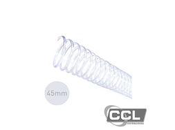 Espiral para encaderna��o 45mm para 400 folhas com 16 unidades cristal