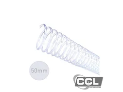 Espiral para encaderna��o 50mm para 450 folhas com 12 unidades cristal