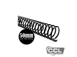 Espiral para encaderna��o 50mm para 450 folhas com 12 unidades preto