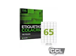 Etiqueta 38,1mm x 21,2mm com 100 folhas 6500 etiquetas Colacril - CA4351