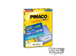 Etiqueta 6182 33,9mm x 101,6mm 100 folhas com 1400 unidades Pimaco