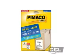 Etiqueta 6288 138,11mm x 106,36mm 25 folhas com 100 unidades Pimaco