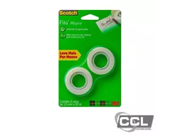 Fita adesiva m�gica 12mm x 20m com 2 unidades Scoth - 3M