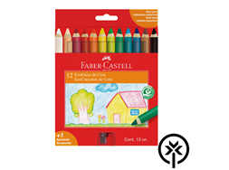Giz de cera ecogiz 12 cores Faber-castell