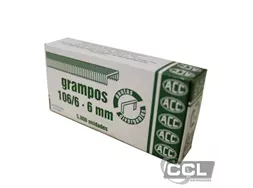 Grampo 106/6 galvanizado com 5000 unidades ACC