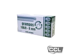 Grampo 106/8 galvanizado com 5000 unidades ACC