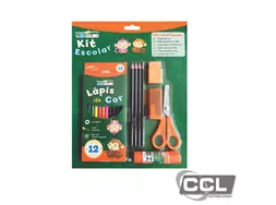 Kit escolar com 20 pe�as Leo&Leo laranja ref.:4203