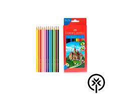 L�pis de cor 12 unidades sextavado Faber