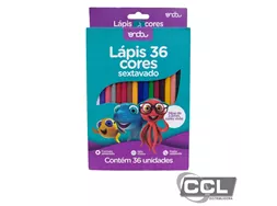 L�pis de cor 36 unidades sextavado Onda