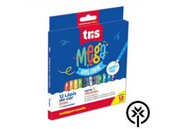 L�pis de cor com 12 unidades Mega Soft jumbo Tris, l�pis de cor jumbo, l�pis de cor para crian�a