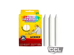 L�pis estaca branco com 12 unidades Acrilex 519