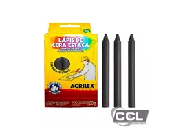L�pis estaca preto com 12 unidades Acrilex 520