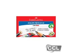 L�pis preto n� 2 eco redondo Faber Castell caixa com 144 unidades