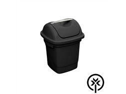 Lixeira pl�stica 10L com tampa basculante preta
