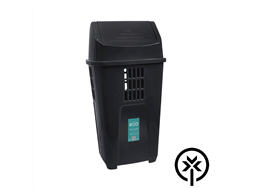 Lixeira pl�stica 50L com tampa basculante preta